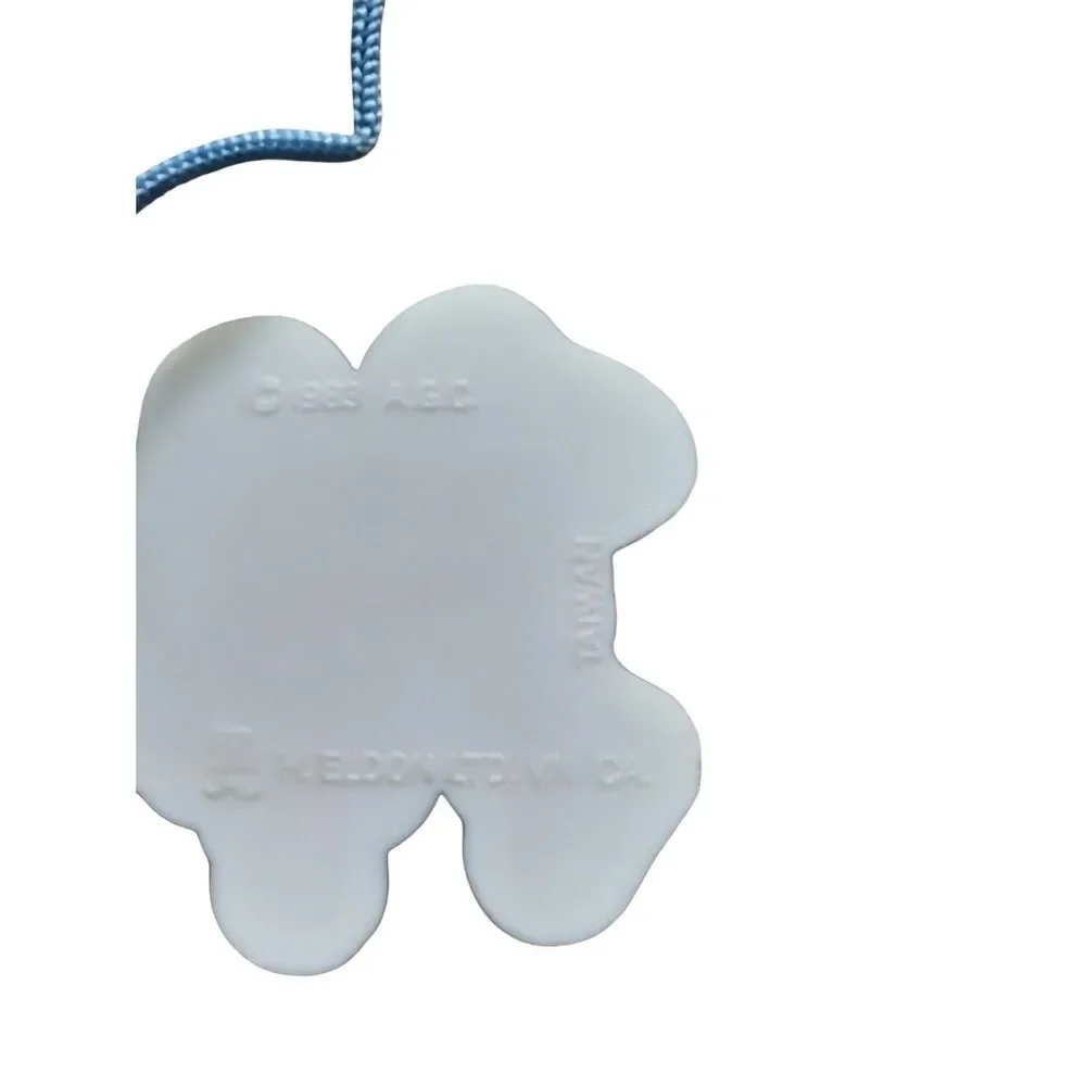 Orange CareBear Pendant Necklace for Kids - Light Blue Cord